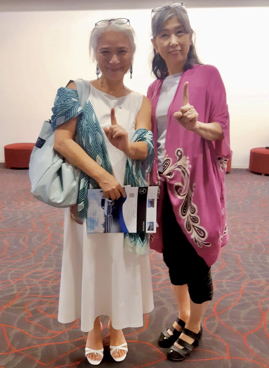 Greetings from Tokyo, from OBR Austria Coord Aiko Kazuko Kurosaki &amp; OBR Japan Coord Chikako Hama.

"We are more than 50 OBR Coords around the globe &amp; meet online. Very seldom do we have the chance to meet in person!" - Aiko Kazuko Kurosaki

#1BillionRising #UntilTheViolenceStops