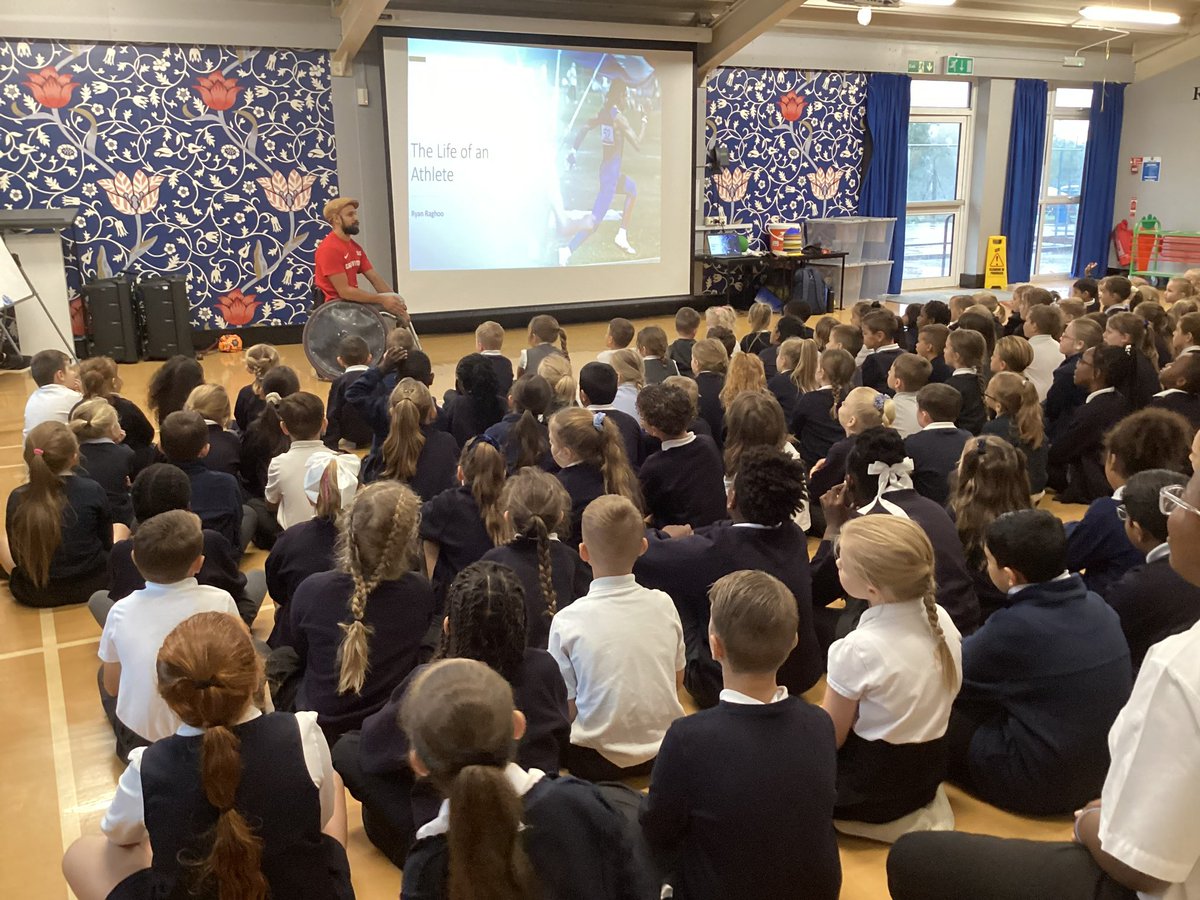 We had the absolute pleasure of welcoming Paralympian Ryan Raghoo to speak to us about his incredible athletic journey. He inspired our young Kingfisher Griffins and has launch our Healthy Living Week. Thank you <a href="/T36Ryan/">Ryan Raghoo</a> #teamGB #imagine #widehorizons #GSF