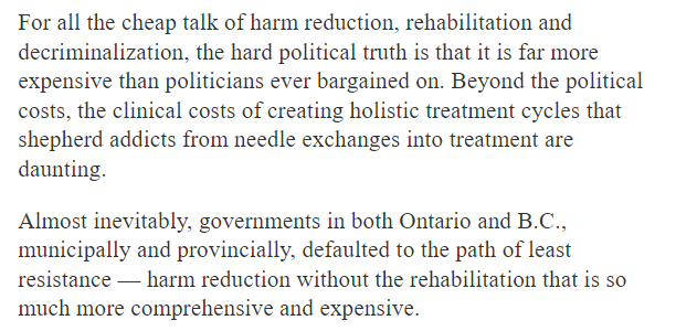 Just keeping addicts alive is not good enough...they need expensive rehabilitation....when you factor in the real cost, it is probably a lot cheaper to fix the social problems causing drug addiction in the first place.