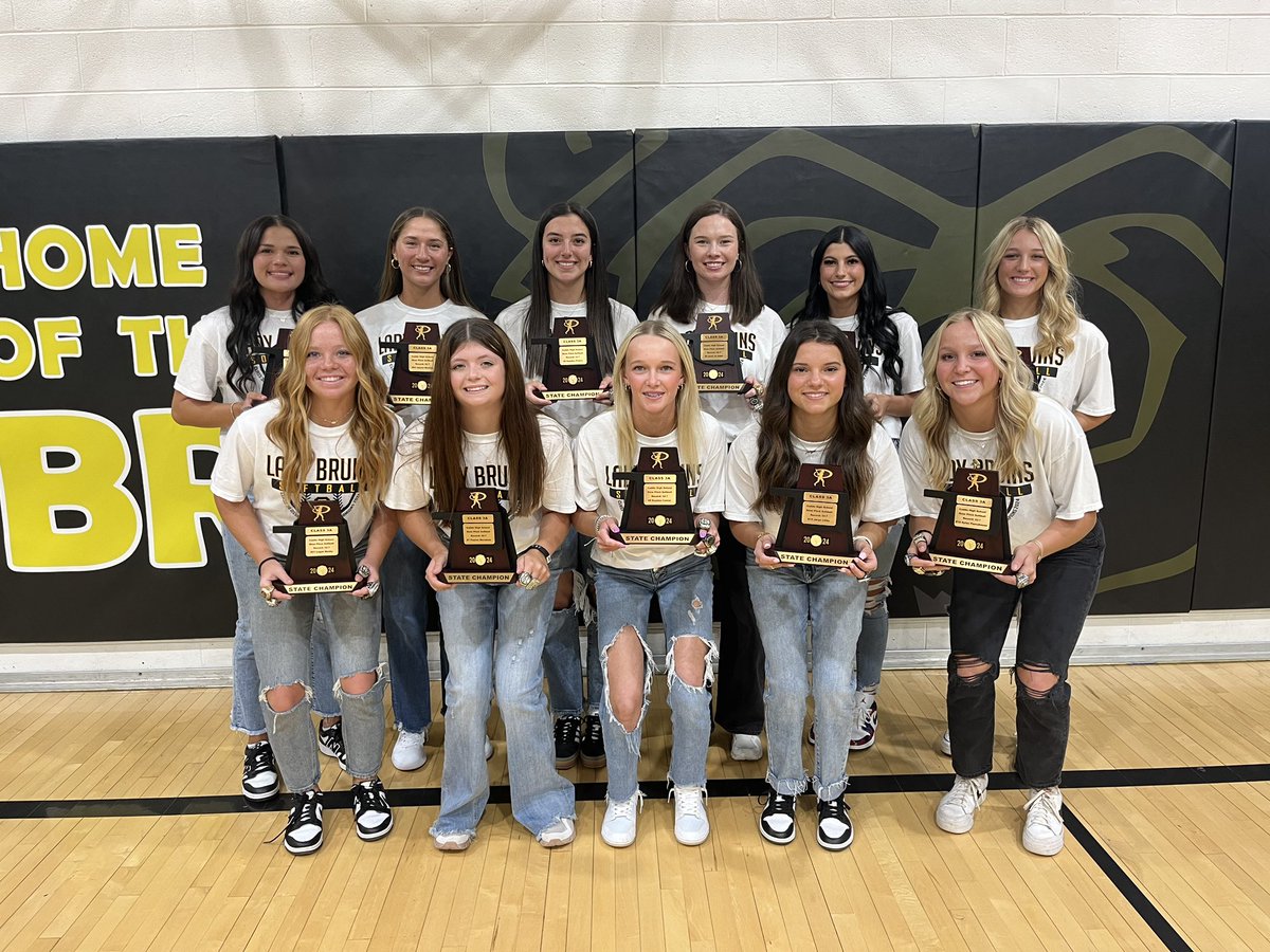 The 2024 Class 3A Slowpitch State Champions Caddo Lady Bruins received their championship rings and trophies today!!!! Six in a row!! Proud to be a Bruin!!!