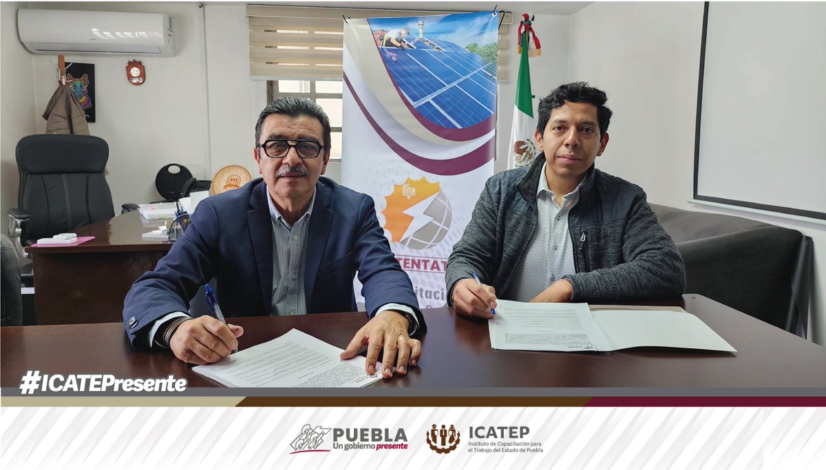ICATEP_Oficial's tweet photo. Importante  colaboración ICATEP y @NeoWatts   se unen en una alianza clave para nuestro programa SUSTENTATEP. Gracias a esta colaboración, recibimos en comodato sistemas fotovoltaicos que nos permitirán ampliar el alcance de nuestras capacitaciones en energías renovables por todo el estado. 🥳🥳✍️

Presentes el CEO de @NeoWatts , Víctor Iván Trejo Jiménez, el Director General del ICATEP, @JONHYSALAZAR 

#aprenderparaemprender
#ICATEPresente
#energíasfotovoltaicas
#Energíassustentables