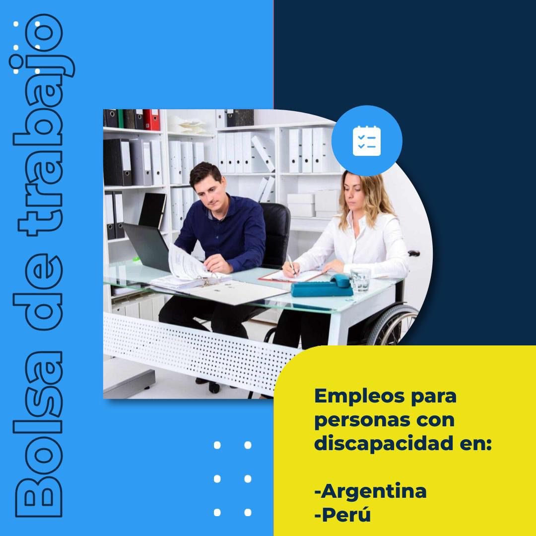 Bolsa de trabajo

aquisomos.ar

#Inclusion 
#discapacidad
#peru
#Argentina 
#trabajo