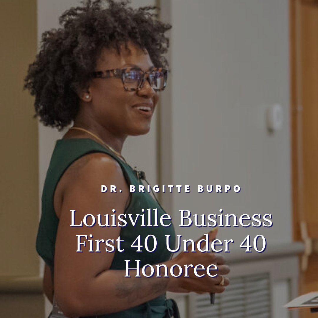 Dr. Brigitte Burpo was honored as a Louisville Business First Forty Under 40 this week. This award is given to leaders under the age of 40 who are on the leading edge of their occupations. Congratulations, Dr. Burpo!

#40Under40 #LouisvilleBusinessFirst #UofLSPAD