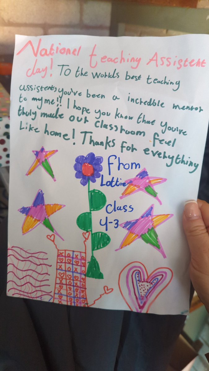 It's things like this that remind me why I've done this job for so long. Our little people/parents have the kindest hearts. This really made my week! Thank you 🩷 #NationalTADay