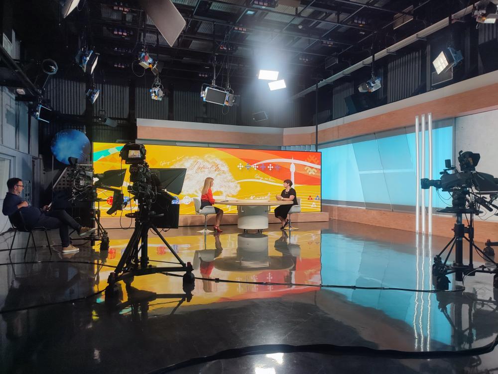STRIMHealth's tweet photo. Dr. Ana Đorđević was a guest on the program Serbia on the line on Radio  Television of Serbia. The topic of the program was the STRIMHealth  project funded by the EC Twinning program and the European Researchers  night. #strimhealthproject #twinning   #euprojects #ibiss https://t.co/JsEX9zsSoA