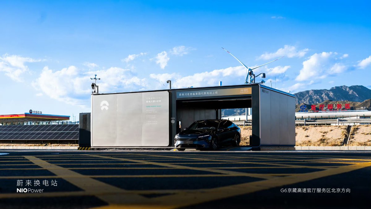 DriveGreen80167's tweet photo. On September 27th, NIO Power added 4 more stations!
🚗 #2533 Battery Swap | G6 Beijing Direction
🚗 #2534 Battery Swap | G6 Tibet Direction
⚡ #2362 Supercharger | G6 Beijing Direction
⚡ #2363 Supercharger | G6 Tibet Direction
#ExpandingNetwork #NIO $NIO #ChargingMadeEasier @NIOSwitzerland