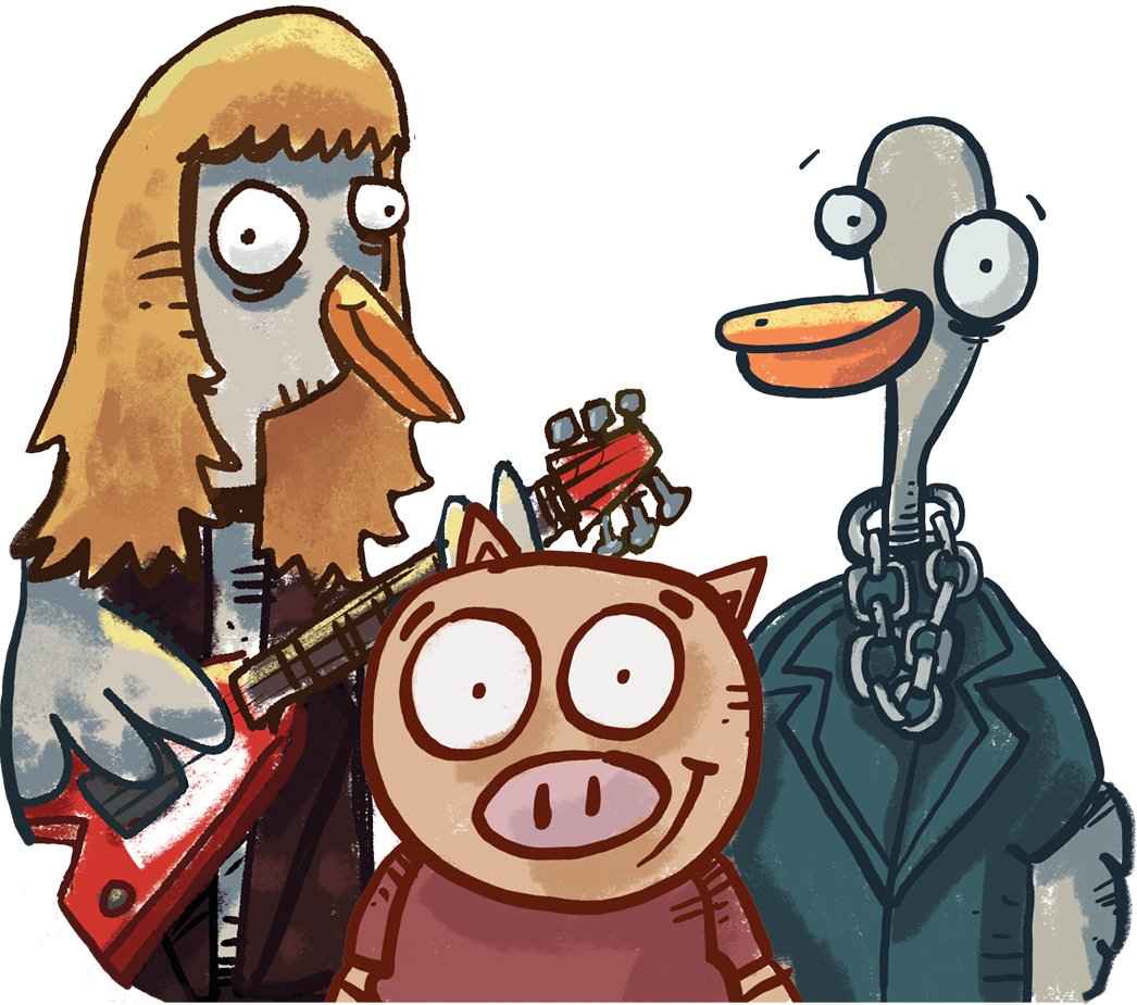 Some of the characters from A Pig Named Joe.  

Order A Pig Named Joe and His Quest To Be Fancy from Simon and Schuster or Amazon here! bit.ly/JoePig    #picturebooks #breadwig #kidlit @powkidsbooksofficial