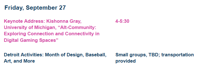 edmondchang's tweet image. #AltF4Conference, today's keynote feat. .@KishonnaGray,  "Alt-Community: Exploring Connection and Connectivity in Digital Gaming Spaces," .@LawrenceTechU