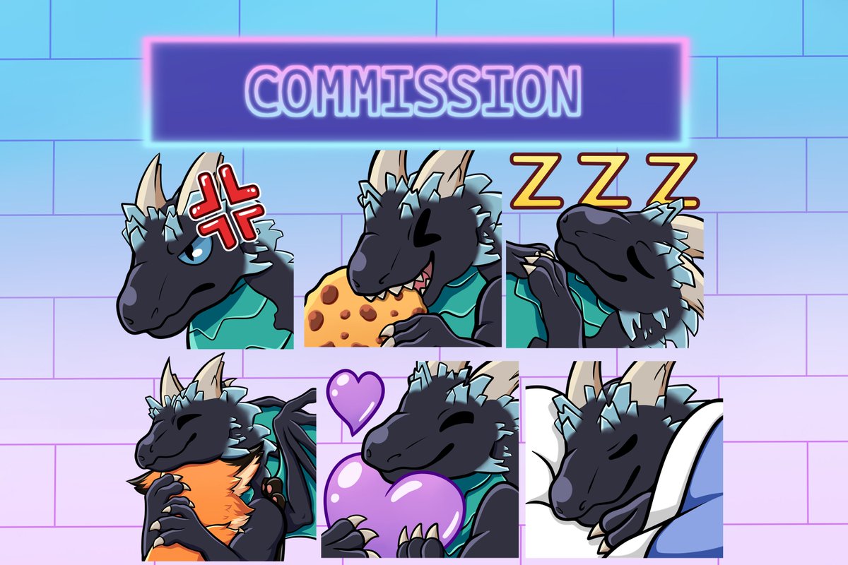 potato_dots's tweet photo. Another finished commission for Fused Shadow! 5 emotes and a sticker :D https://t.co/hrhULtkxNs