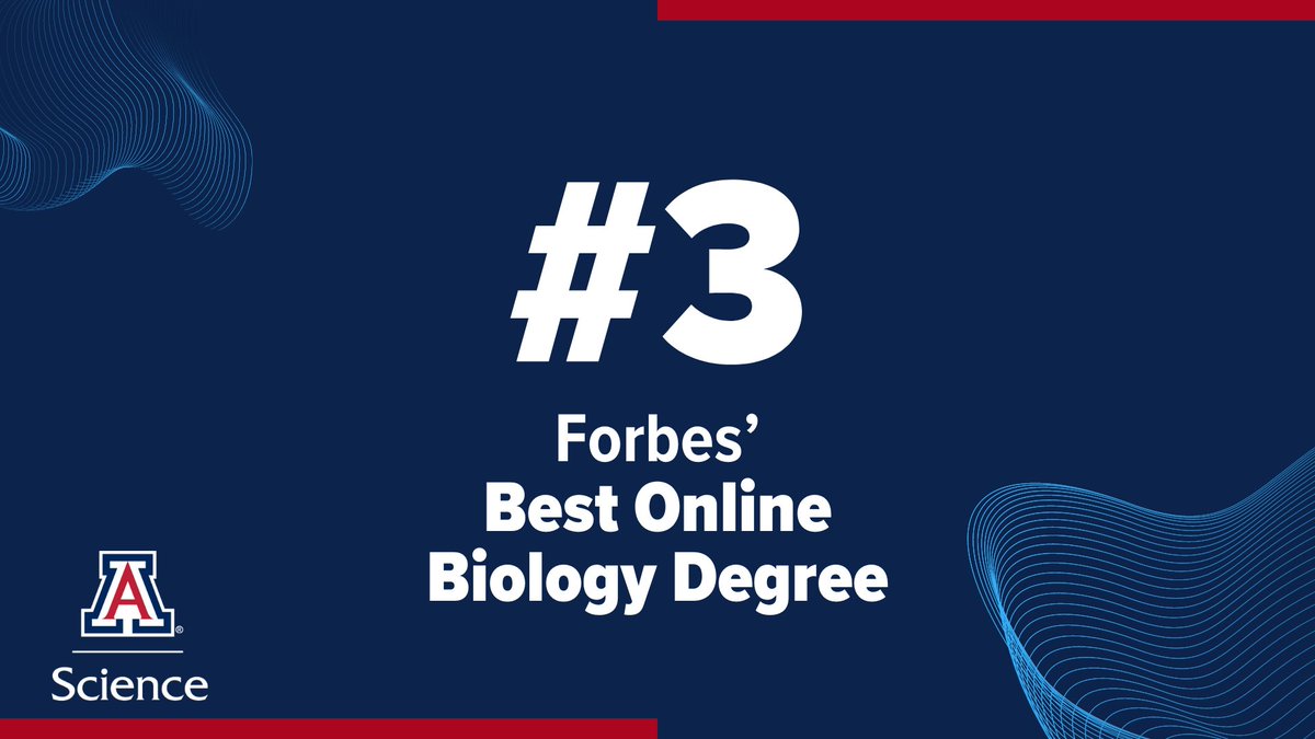 University of Arizona (@uarizona) on Twitter photo The U of A's online biology degree program earned high marks in Forbes' ranking of the nation's Best Online Biology Degrees of 2024, placing No. 3 overall. (<a href="/uarizonaonline/">Arizona Online</a>, <a href="/UAZScience/">Arizona College of Science</a>). bit.ly/3Bx0cCb The U of A's online biology degree program earned high marks in Forbes' ranking of the nation's Best Online Biology Degrees of 2024, placing No. 3 overall. (<a href="/uarizonaonline/">Arizona Online</a>, <a href="/UAZScience/">Arizona College of Science</a>). bit.ly/3Bx0cCb