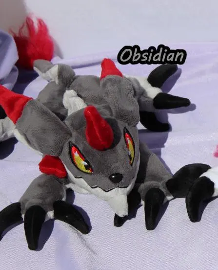 freeLNC's tweet photo. HELLO! It's been nearly a year since he's been around, but this Obsidian Proto-Carbuncle is still looking for a home! 👀

Check him out along with other handmade plush in my e*sy below! (As a heads up, I will be closing made-to-order plush for the holidays next month.) 
🔗⬇️ https://t.co/o6P6DYwNr5