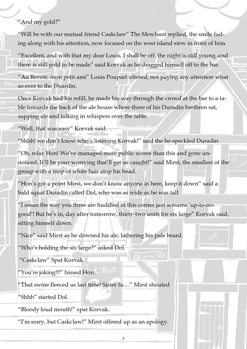 Now seems a fine time to offer you part two of the lead up to Black Market Wrath, with a cameo from Louis Poupart, one of the suspects from A Shadow in the West (The one who looked like Danny DeVito). 1/2