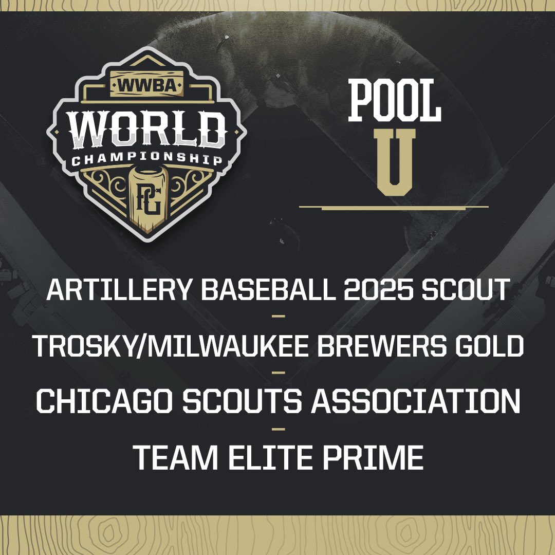 Perfect Game Tournaments (@pg_tourney) on Twitter photo <a href="/GBGbaseballUSA/">GBG Baseball USA</a> <a href="/EasleyBaseballC/">Easley Baseball Club</a> <a href="/MarucciEliteTX/">Marucci Elite Texas</a> <a href="/BARWIS2025/">BARWIS Baseball 2025</a> <a href="/_thedirtbags/">Dirtbags Baseball</a> <a href="/USAPrimeNat/">USA Prime National Program</a> <a href="/PanthersProgram/">Panthers Baseball</a> <a href="/TB_SoCalTeams/">TB Socal Baseball</a> @Midland_Redskin <a href="/DallasPatriots/">Dallas Patriots</a> <a href="/FloridaBurn/">Florida Burn</a> <a href="/Official_ECB/">East Cobb Baseball</a> ๐ฃ๐ข๐ข๐ ๐จ
Artillery Baseball 2025 Scout
Trosky/Milwaukee Brewers Gold
Chicago Scouts Association
Team Elite Prime
๐ฃ๐ฅ๐๐ฉ๐๐๐ช โ๐ผ: bit.ly/4ex6fFq // #WWBAWorlds <a href="/GBGbaseballUSA/">GBG Baseball USA</a> <a href="/EasleyBaseballC/">Easley Baseball Club</a> <a href="/MarucciEliteTX/">Marucci Elite Texas</a> <a href="/BARWIS2025/">BARWIS Baseball 2025</a> <a href="/_thedirtbags/">Dirtbags Baseball</a> <a href="/USAPrimeNat/">USA Prime National Program</a> <a href="/PanthersProgram/">Panthers Baseball</a> <a href="/TB_SoCalTeams/">TB Socal Baseball</a> @Midland_Redskin <a href="/DallasPatriots/">Dallas Patriots</a> <a href="/FloridaBurn/">Florida Burn</a> <a href="/Official_ECB/">East Cobb Baseball</a> ๐ฃ๐ข๐ข๐ ๐จ
Artillery Baseball 2025 Scout
Trosky/Milwaukee Brewers Gold
Chicago Scouts Association
Team Elite Prime
๐ฃ๐ฅ๐๐ฉ๐๐๐ช โ๐ผ: bit.ly/4ex6fFq // #WWBAWorlds