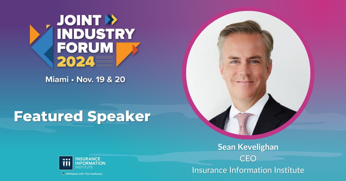 Looking forward to speaking at the Joint Industry Forum! At #JIF2024, discover how insurers are collaborating with business leaders, government regulators, and other stakeholders to attack the risk crisis and chart a path forward. 

Register here: bit.ly/4gDelxT
