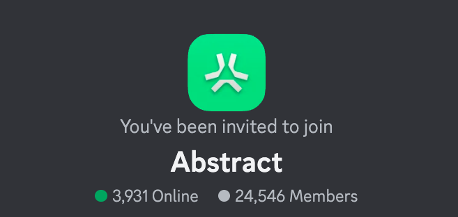 ika_xbt's tweet photo. It might not be important to you.

But I respect @AbstractChain for not inflating their discord with fake members.

So many projects boast 200-300k members, believing it will generate hype or make them look popular. But it doesn't.

Focus on organic growth is all that matters. https://t.co/eczsNq7Nao