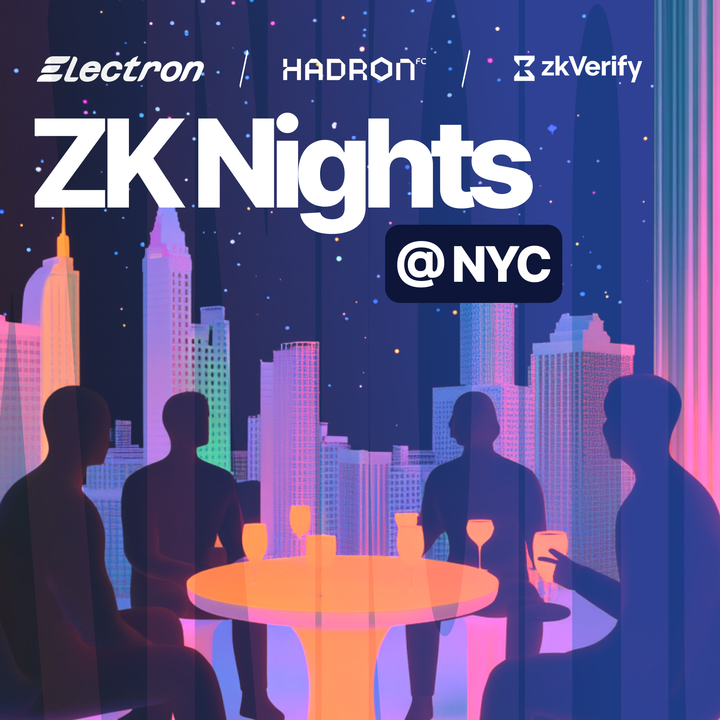 Join us next Tuesday for drinks, good food, &amp; networking in NYC (from Oct 1, 5:30 - 8:30 PM) co-hosted with <a href="/ZKVProtocol/">zk V e r i f y</a> and <a href="/Hadronfc/">Hadron Founders Club</a>. 

Learn, connect, &amp; discuss ZK with us! 
👇
lu.ma/yvbsyai6