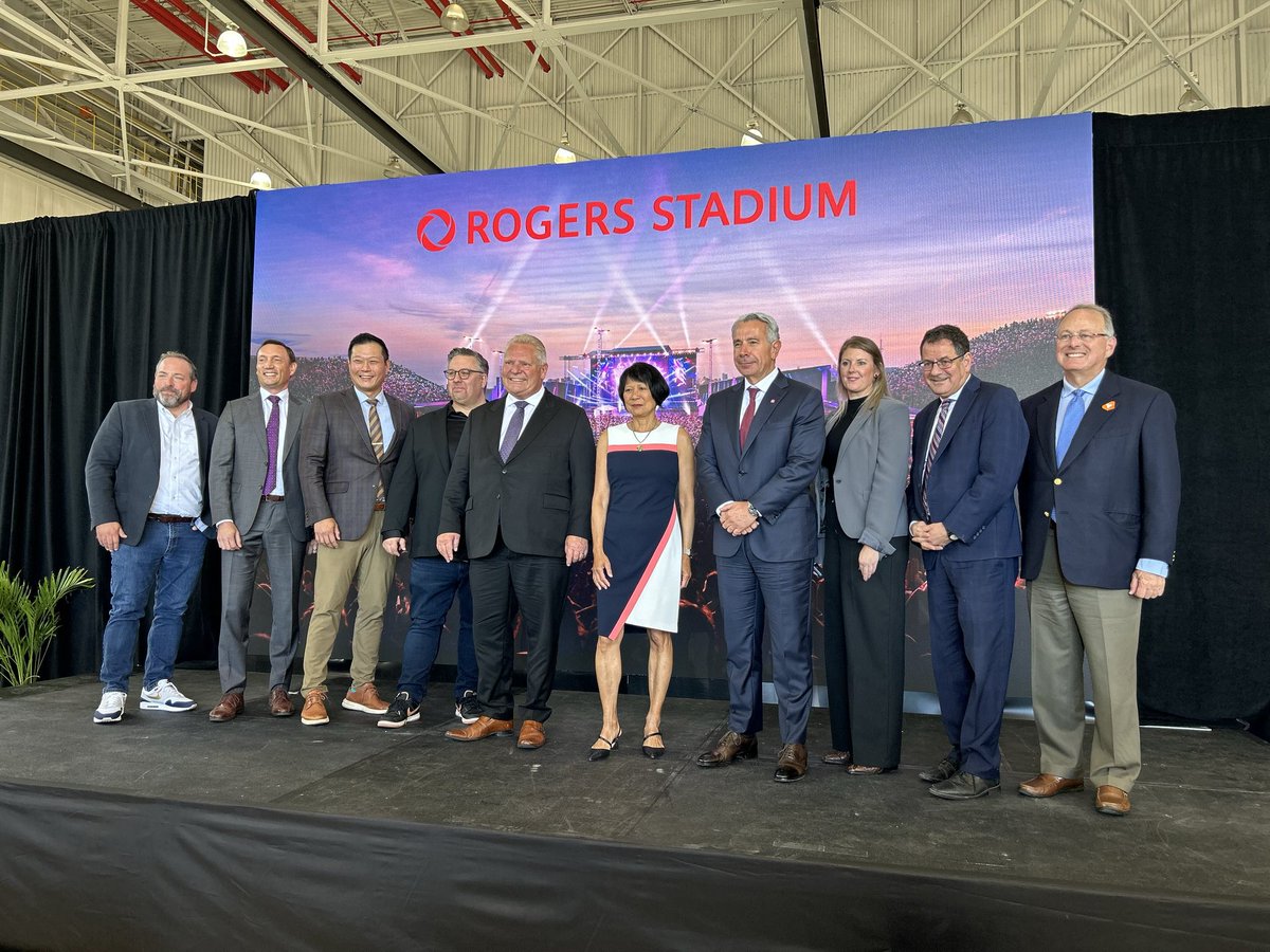 MayorOliviaChow's tweet photo. There's a new large music venue coming to town!

Great to join @fordnation, @PasternakTO and @LiveNation earlier this week to announce the new Rogers Stadium in Downsview. The new venue will be ready for the 2025 summer concert season. https://t.co/eIgS0ay1fl