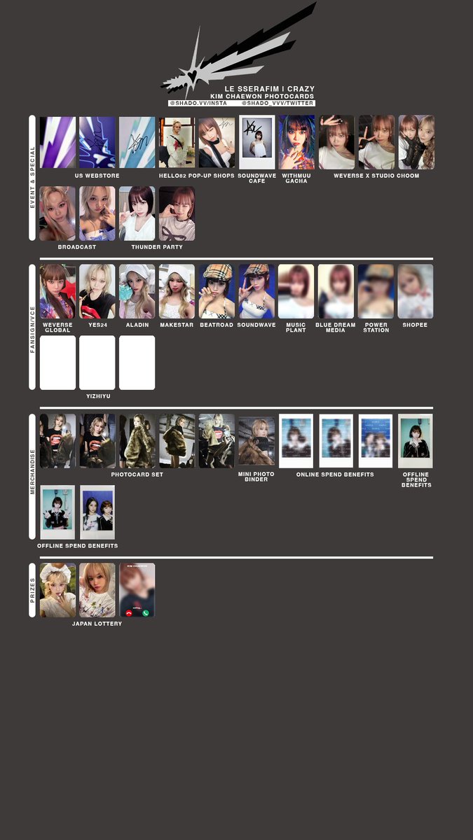 V | maker of le sserafim photocard templates!! على X