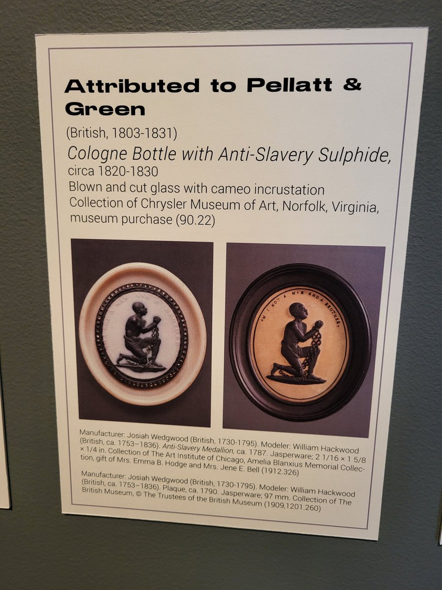 Ritterton's tweet photo. #MuseumofGlass #TwoWayMirror
This is a really interesting #AntiSlavery joystick glad item at the start of this incredible exhibit.
Thread of pieces that grabbed my attention from this exhibit. https://t.co/RTPvcuUGBv