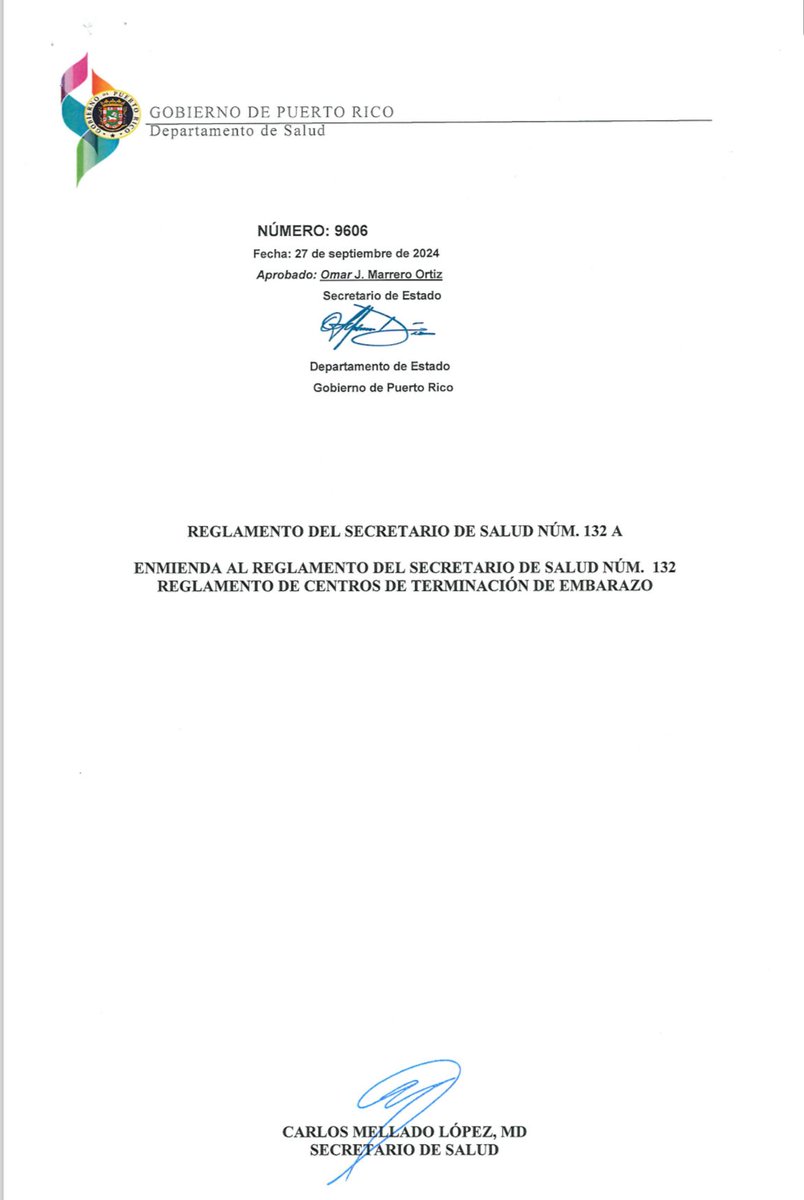 microjuris's tweet photo. 🔴 Noticias de última hora: Se adopta una enmienda al Reglamento Núm. 132 relacionado a menores embarazadas y víctimas de agresión sexual. 

📜 El nuevo documento establece parámetros más estrictos para que los centros de terminación de embarazos en relación a procedimientos de referido a las autoridades pertinentes.

📌 El nuevo reglamento define criterios para que las menores de 15 años o menos embarazadas o las menores de 16 años bajo sospecha de agresión sexual reciban "protección y recursos para asegurar la investigación de sus casos por las agencias correspondientes". 

DOCUMENTO https://t.co/BscZhpedJR