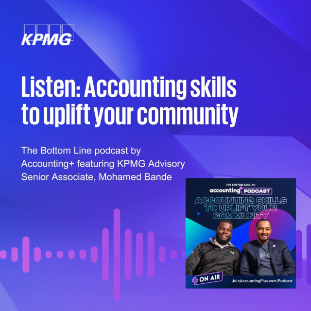 kschaum's tweet photo. Want to know how #accounting can change the world. 🎧Tune in to The Bottom Line, an Accounting+ Podcast, to hear from KPMG's Mohamed Bande, as he shares his insights on the transformative power of accounting. You won't want to miss it! https://t.co/mZMa06gpuq https://t.co/4cCS9s1fPL