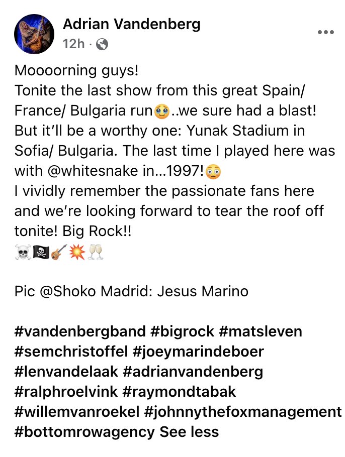 moonkings_fanpg's tweet photo. The last day! Happy Friday, amigos! #AdrianVandenberg #messagetoday #Vandenbergband @Adriandenberg @vandenbergband https://t.co/AjMd0B3x2q