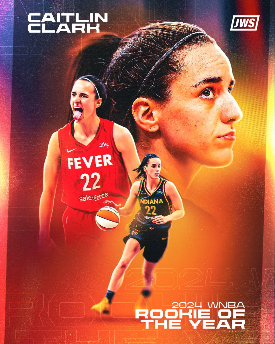 CAITLIN CLARK WINS ROOKIE OF THE YEAR TO CAP OFF A HISTORIC SEASON 🏆 (per <a href="/ShamsCharania/">Shams Charania</a>)