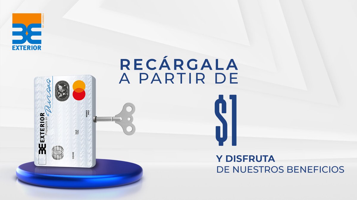BancoExterior's tweet photo. ¡Haz que cada dólar cuente! 🌎💸
Ahora puedes recargar la Tarjeta Exterior Prepagada en Divisas a partir de 1$. Solicítala en la Agencia de tu preferencia y realiza tus compras internacionales sin preocupaciones.
https://t.co/VEAkjxFOod
#BancoExterior #Recarga #TEPD https://t.co/3peA8JY6Xk