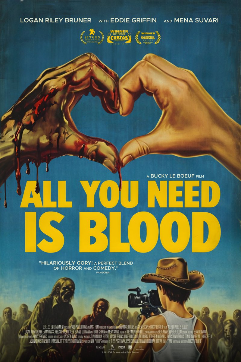 BrowseHorror's tweet photo. All You Need Is Blood (Oct 12th) - dir. Bucky Le Boeuf, Cooper Roberts
• Kino Studio App
An aspiring teen filmmaker casts the perfect lead for his breakout zombie film: his undead dad.
