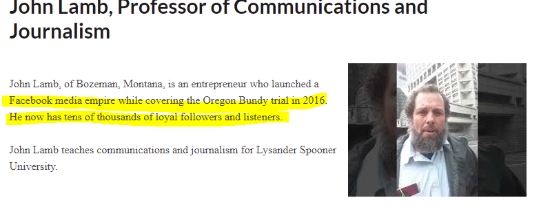 StomptheT's tweet photo. Lambo by default made it onto the MT ballot for SOS on the libertarian ticket. His son in law @shagbark_hick is a bigger fraud than he is. I bet he's proud. #oregonstandoff #bundyranch https://t.co/W8Vsv7G7jL