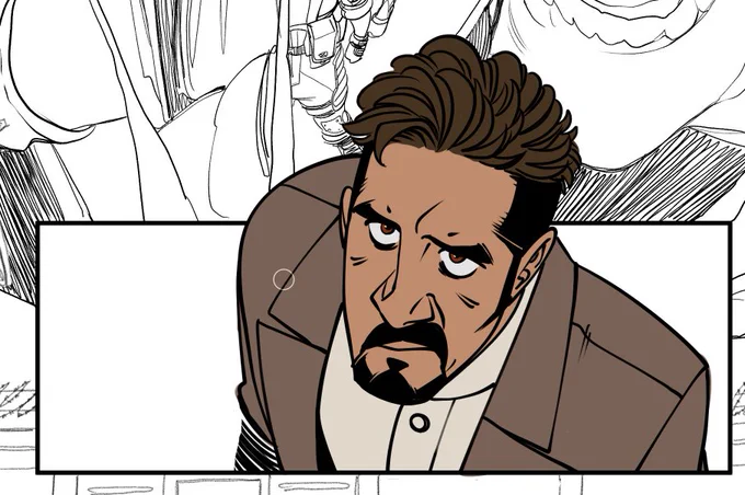 I will draw him myself eventually but for now my main job is coloring Cam's inks and failing 67% of the time in guessing whether or not his mouth is open😔(i have mustache blindness) 