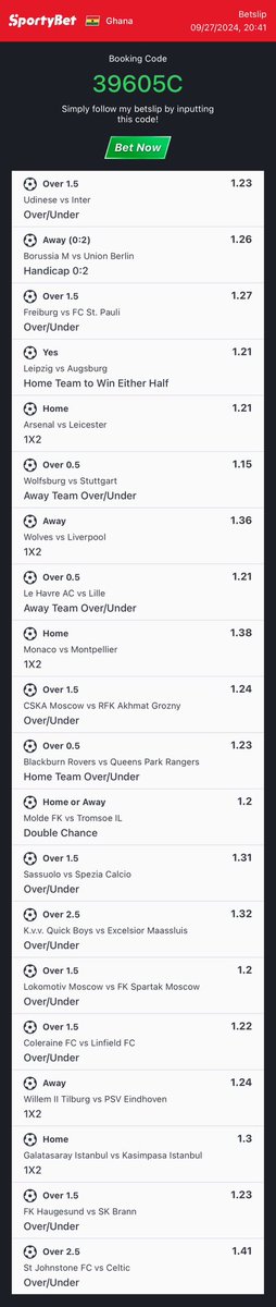 Here we go🚨🚨🚨
100+ odds for tomorrow 🍏
39605C🇬🇭

50gh for first 50 reposters after boom🙏🏻🎉