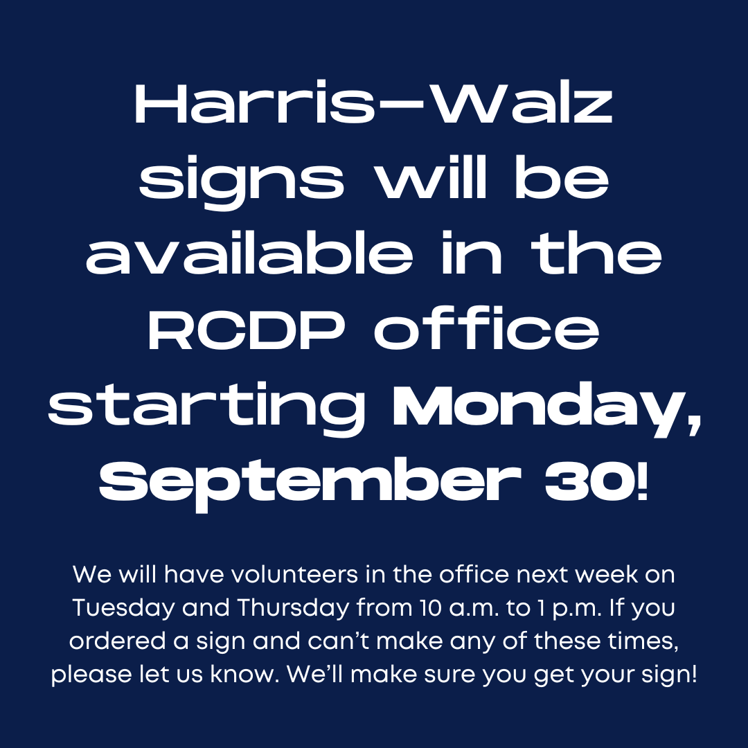 Harris-Walz signs are almost here! We're excited to see them out and about Rutherford County.