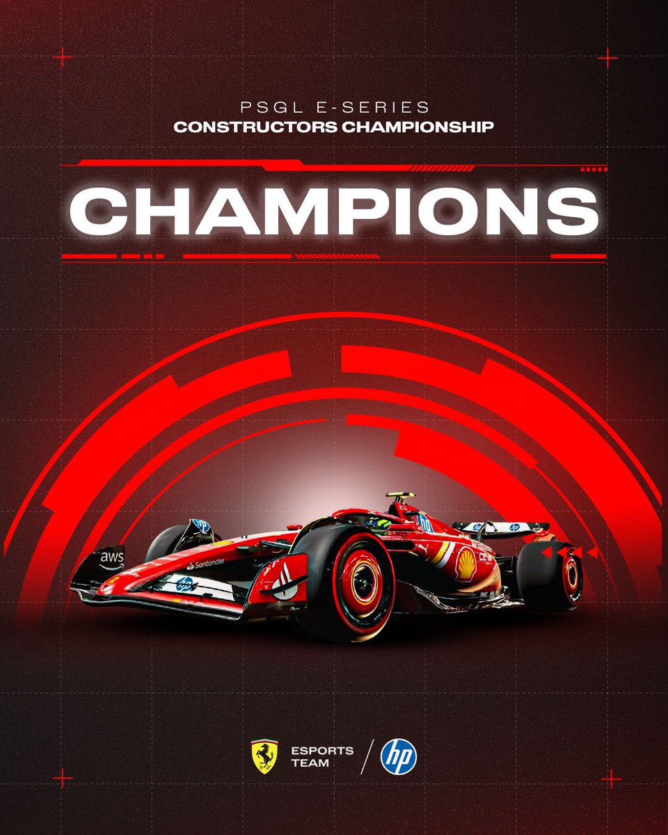 🏆 𝒀𝑬𝑺𝑺𝑺 🏆

We win the PSGL E-Series S4.

Shoutout to our incredible drivers involved: Nicolas Longuet, Bari Broumand, John Evans, Dylan Warren, Kamil Stachura, Patrik Sipos, Daniel Kjeldsen. 👊

#FerrariEsports