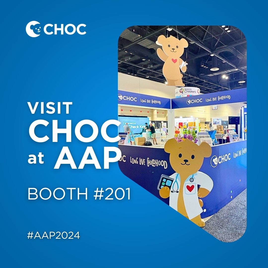 CHOC Docs (@chocdocs) on Twitter photo If you're at the <a href="/AmerAcadPeds/">American Academy of Pediatrics</a> National Conference & Exhibition in Orlando this weekend, CHOC wants to see you! Visit us at booth #201! If you're at the <a href="/AmerAcadPeds/">American Academy of Pediatrics</a> National Conference & Exhibition in Orlando this weekend, CHOC wants to see you! Visit us at booth #201!