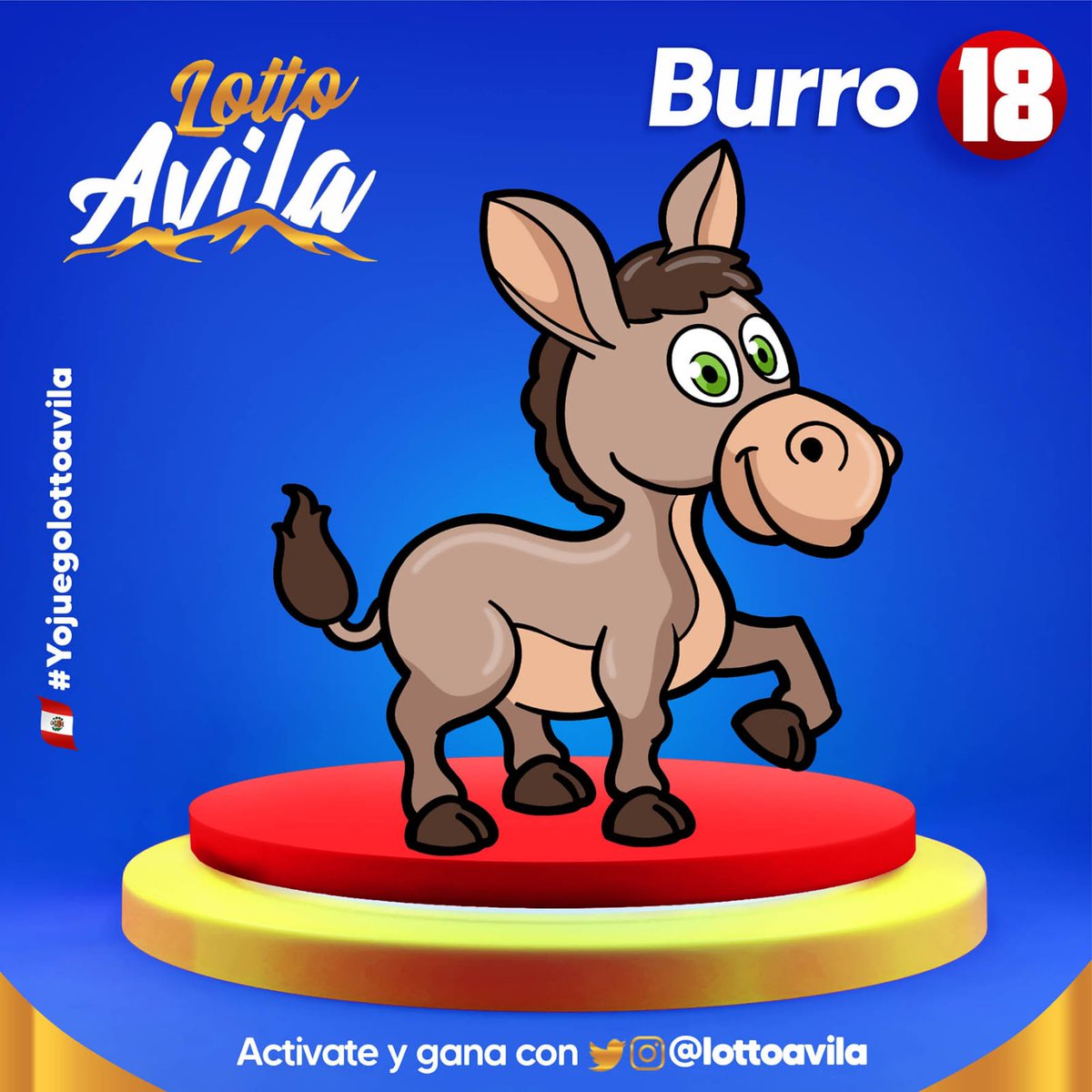 Resultado Sorteo 
27/09/2024
05:00 PM
18 - BURRO
#LottoAvila