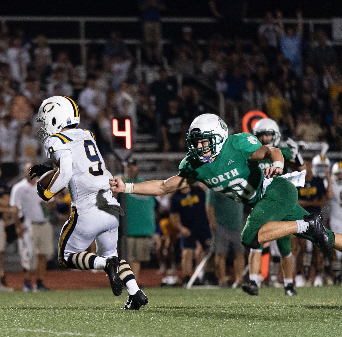 Ethan Bowden of North was voted the Courier &amp; Press Player of the Week for Week 5. In a 34-8 win over Bosse:

10 tackles (1.5 for loss)
2 interceptions