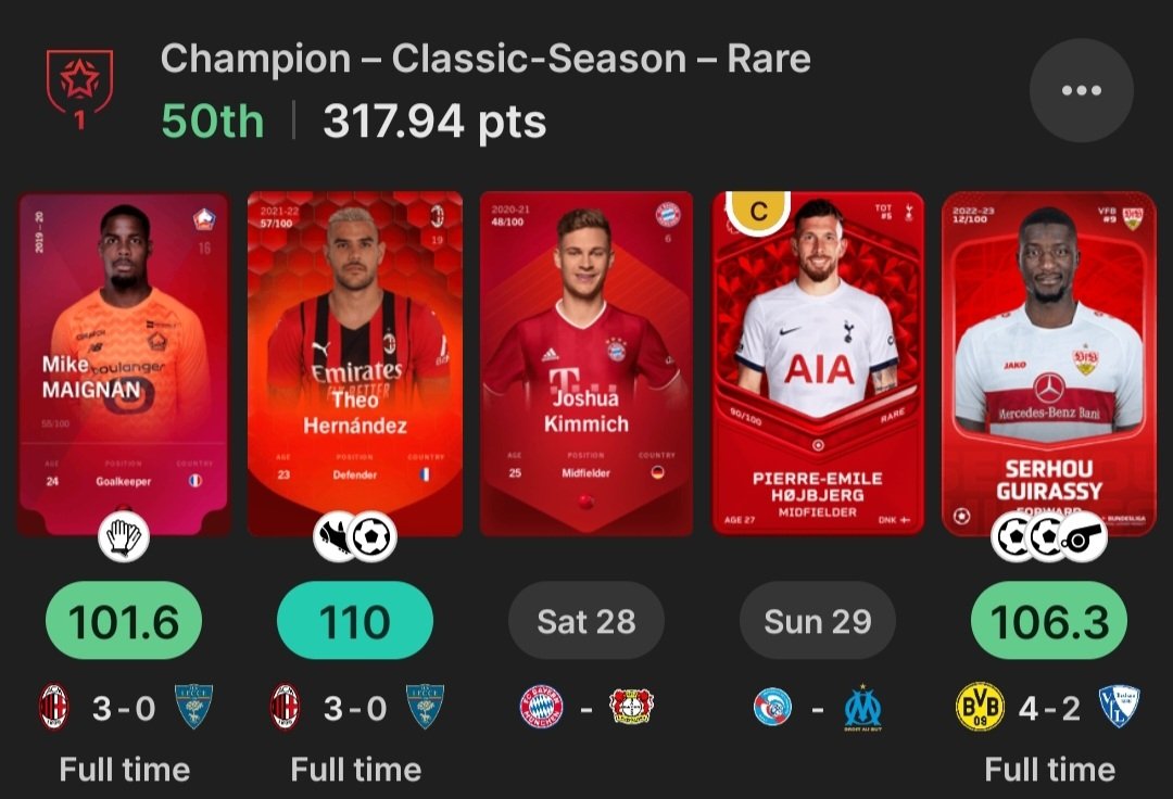 Lets call it a day!
#Sorare