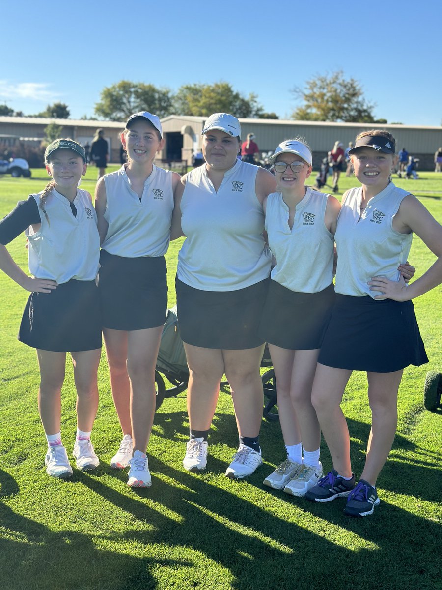 ccpsactivities's tweet photo. LouPlatte Conference Champions!  Back-To-Back

Cyah White Bull - 1st (won a sudden death playoff)

Cheyenne Veach - got 3rd

Alyssa Wood - 5th

Tessa Buller - 7th 

@cchs_ggolf