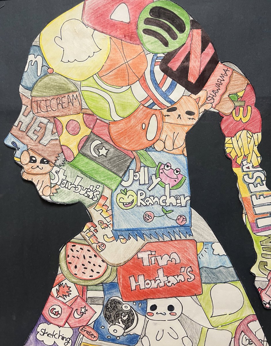 msclark_56's tweet image. Grade 7’s nailed their “in my head” silhouette artwork! No tracing! #grade7 #elementary Art #grade7art