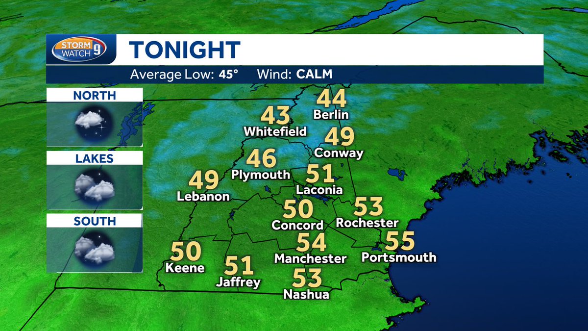 Good evening, you'll find tonight's forecast for NH below! Check out our weather blog: wmur.com/weather