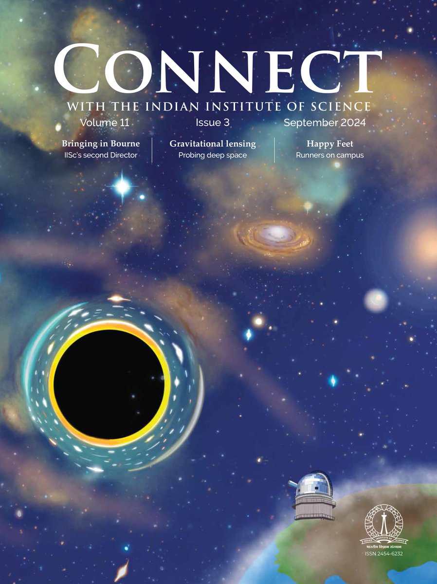 The September 2024 issue of IISc's Connect magazine is out!  

Read about gravitational lensing, the use of maths in biological studies, campus clubs, an ecological museum, mental health, and more.  

Cover art: Megha Kashyap  
🔗bit.ly/3ZwbuAQ