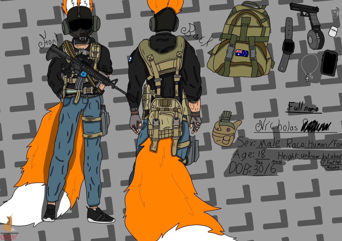 04_Fox_Nick's tweet photo. My Hybird Fox Human Form Named Nicholas and very tactical and has a lot of skills and traits but also a Prey~ https://t.co/2B2Z2cG5oU