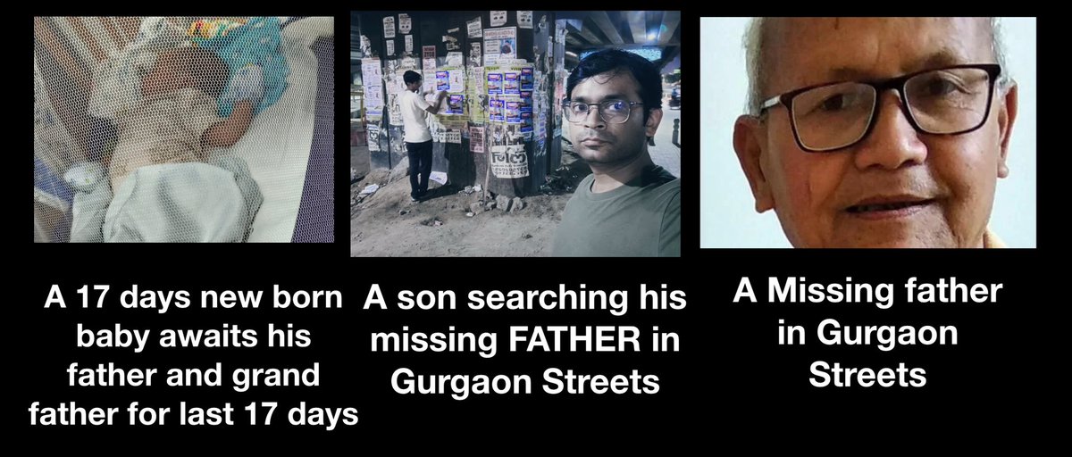 pankaj_ag's tweet image. 𝐃𝐚𝐲#𝟏𝟕  📢  𝐈𝐍 𝐀 𝐖𝐎𝐑𝐋𝐃 𝐎𝐅  𝐃𝐈𝐆𝐈𝐓𝐀𝐋, 𝐀𝐈 AND 𝐑𝐎𝐁𝐎𝐓𝐒, 𝐓𝐖𝐎 𝐆𝐄𝐍𝐄𝐑𝐀𝐓𝐈𝐎𝐍𝐒 𝐒𝐔𝐅𝐅𝐄𝐑 𝐀𝐏𝐀𝐑𝐓.

A 17- day-old baby&apos;s first smile delayed, awaiting father&apos;s return. He&apos;s searching Gurgaon&apos;s streets for his own missing father, for 17…