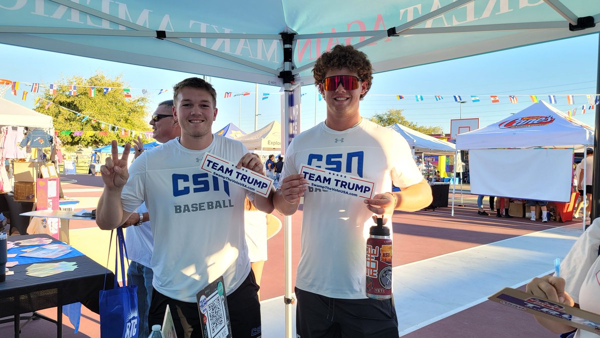 EvaSaraLandau's tweet photo. #CSNBaseball Young patriots today showed us their support and commitment to Make America Great Again on November 5th. https://t.co/Ev6sYx2BE1