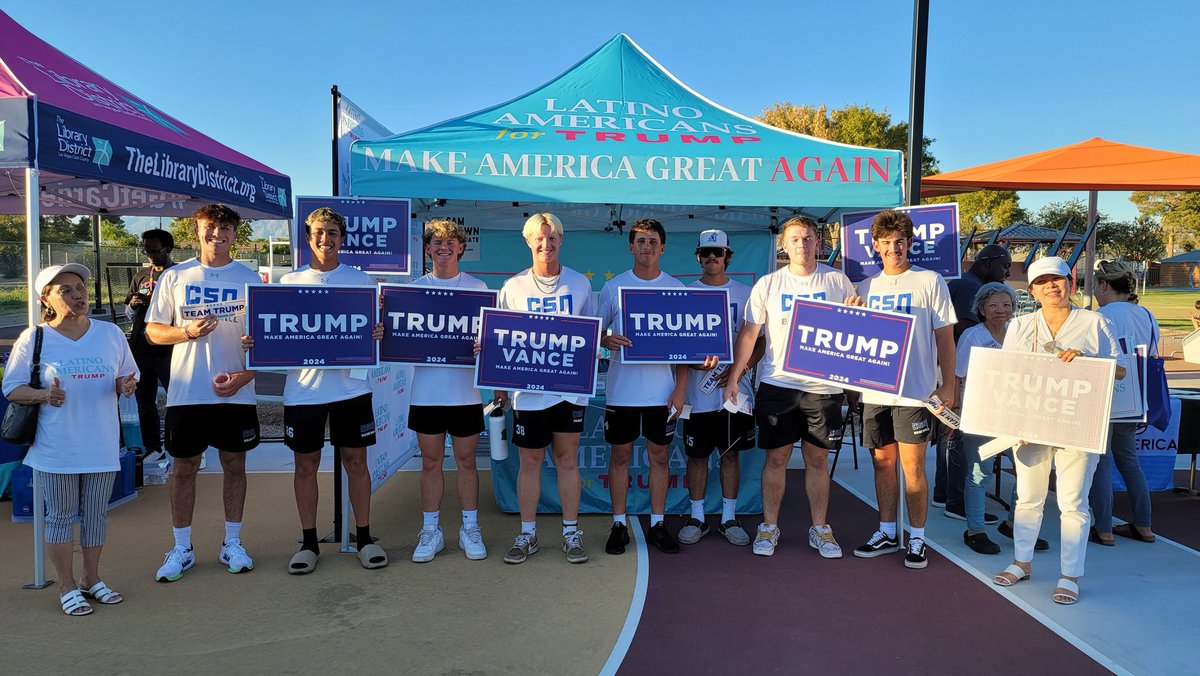 EvaSaraLandau's tweet photo. #CSNBaseball Young patriots today showed us their support and commitment to Make America Great Again on November 5th. https://t.co/Ev6sYx2BE1