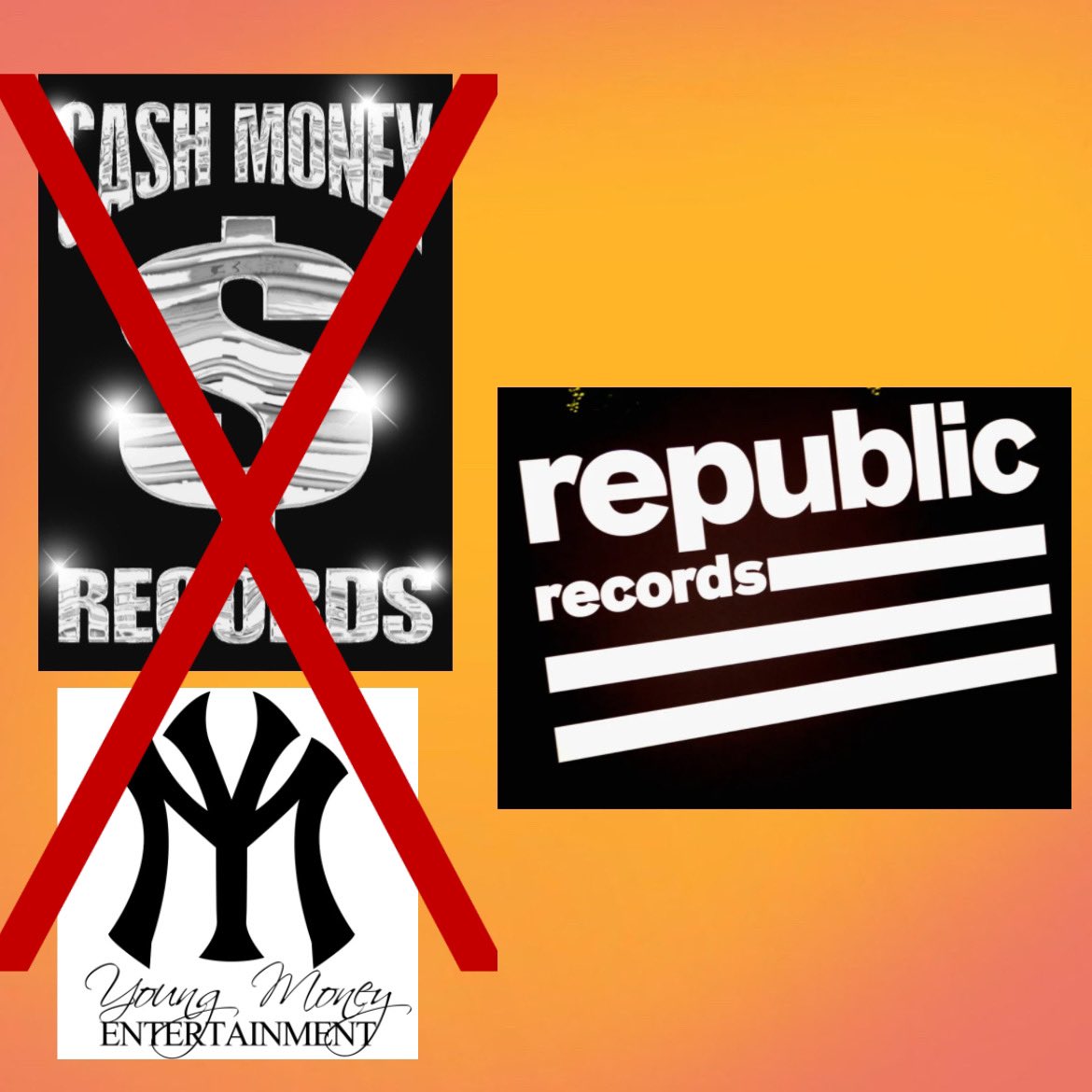 Nicki Minaj reveals via StationHead that she is not signed to Cash Money / Young  Money anymore, and she is now only signed to Republic Records., image size:1170x1170