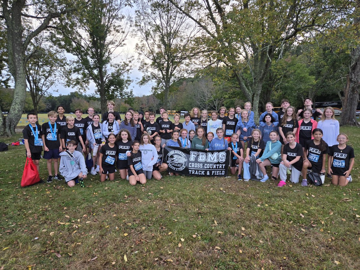Great day for FBMS at @oceanstatexc ! A bunch of medals, two individual podiums, a 1st place finish, a 2nd Place finish for 6th Grade Girls and 1st Place for 6th Grade Boys! Full recap tomorrow!