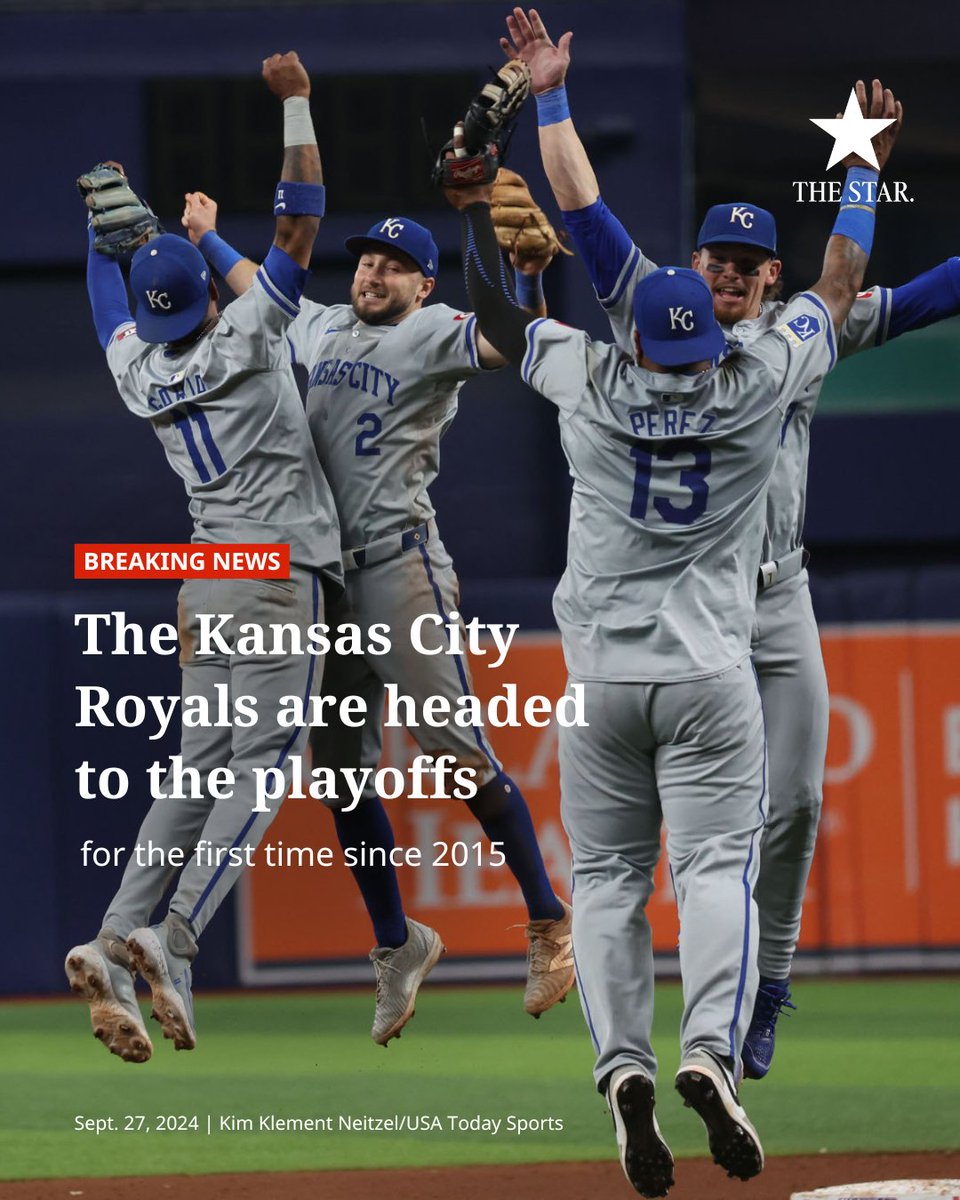 For the first time since they won the World Series in 2015, the Royals are headed back to the playoffs.

The Royals, who turned things around after one of the worst seasons in club history last year, clinched a Wild Card berth tonight.
kansascity.com/sports/mlb/kan…