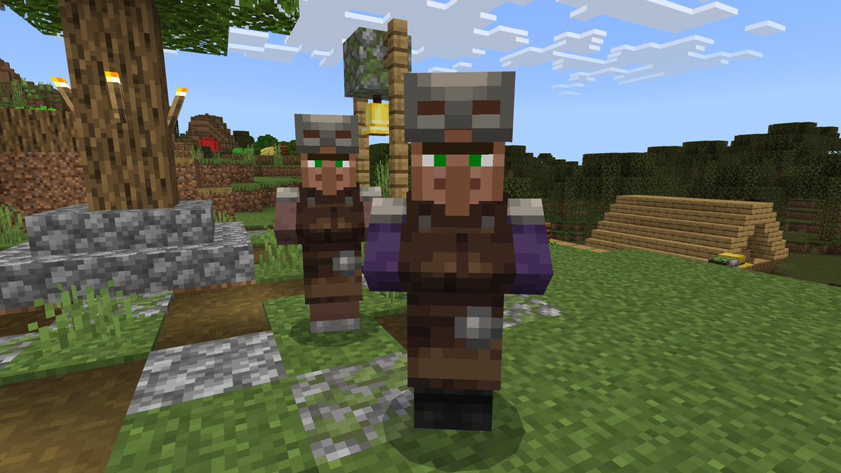 ArchetypusMC's tweet photo. Found a village partly in a swamp with swamp villagers and plains villagers wandering around together.

@Minecraft https://t.co/trOJ0cLZwd